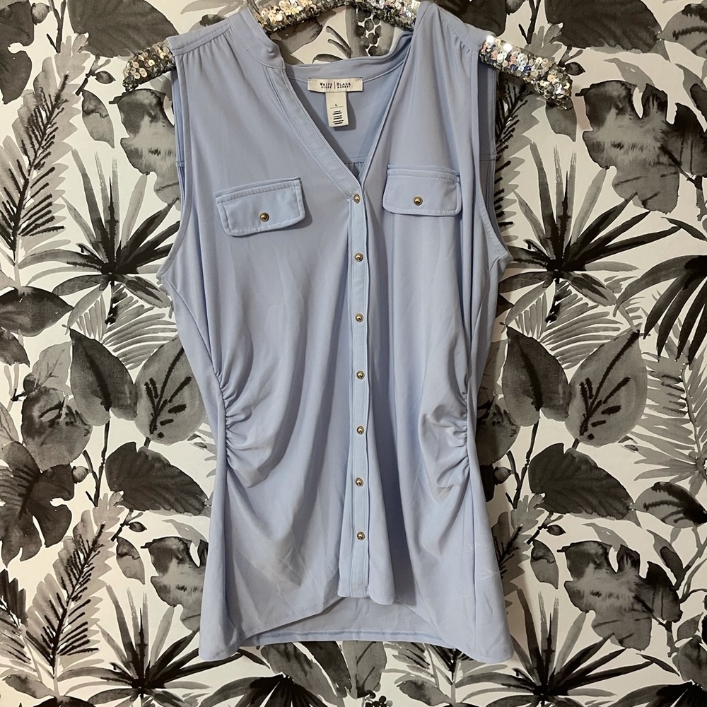 White House Black Market | Blue Tank | L